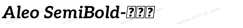 Aleo SemiBold字体转换
